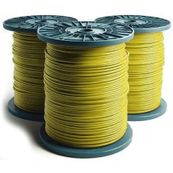 22 Gauge Insulated Stranded Yellow Wire With Color Striping - Sold By The Foot